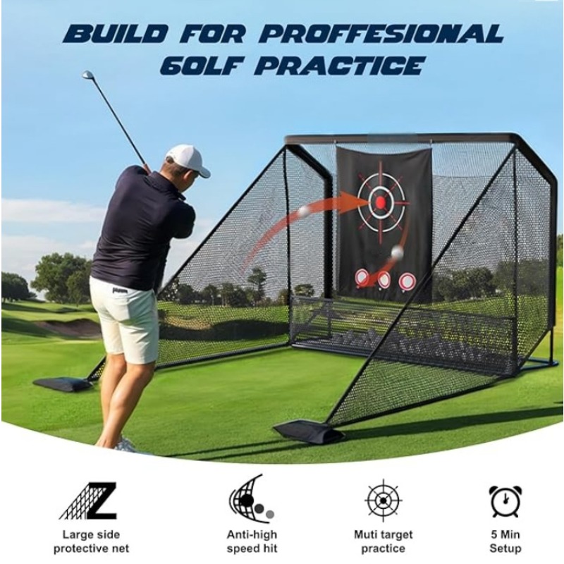 Practice Net Hitting - Golf Practice Net Swing Training Aid