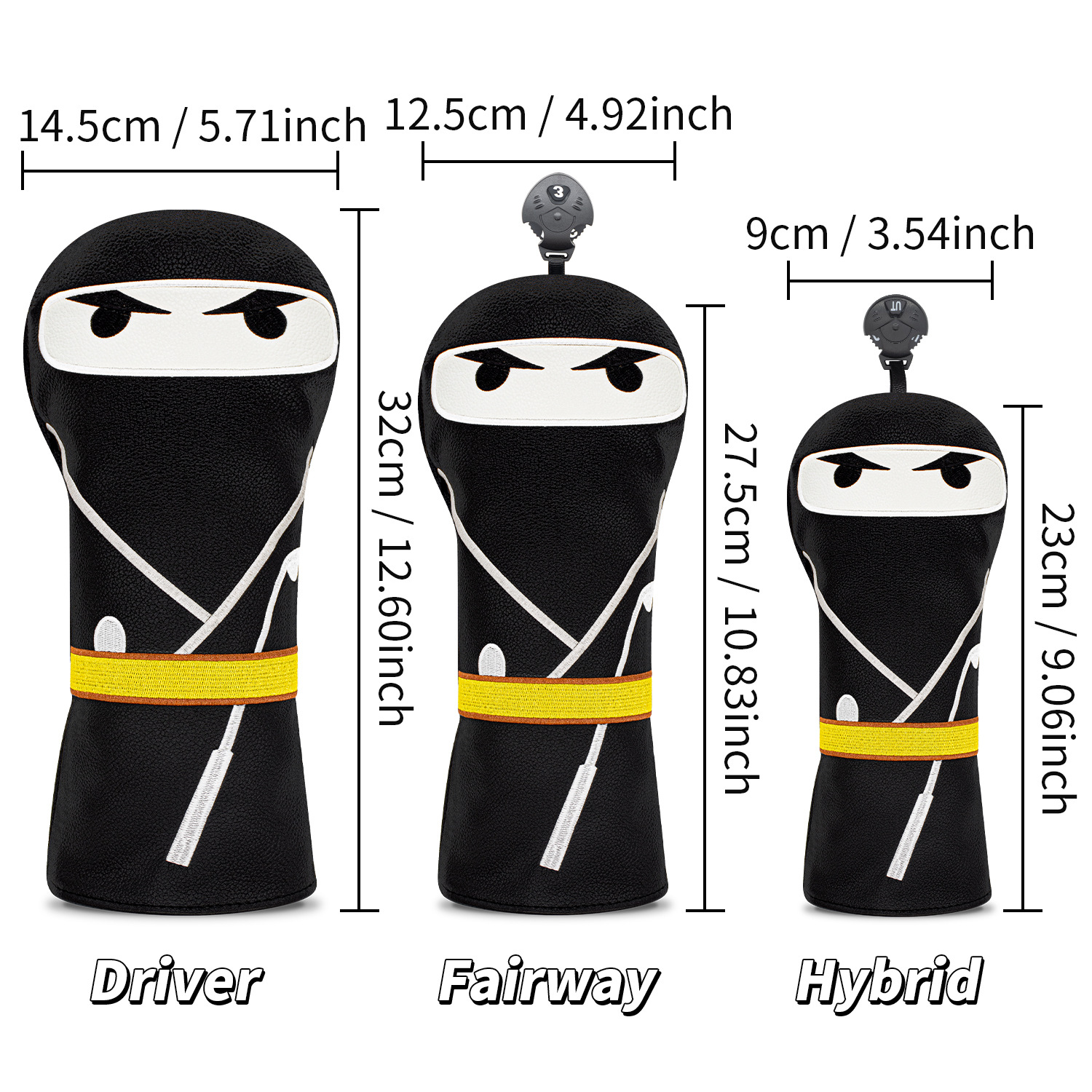 Headcover Driver - Golf Club Head Covers: PU ,Driver,