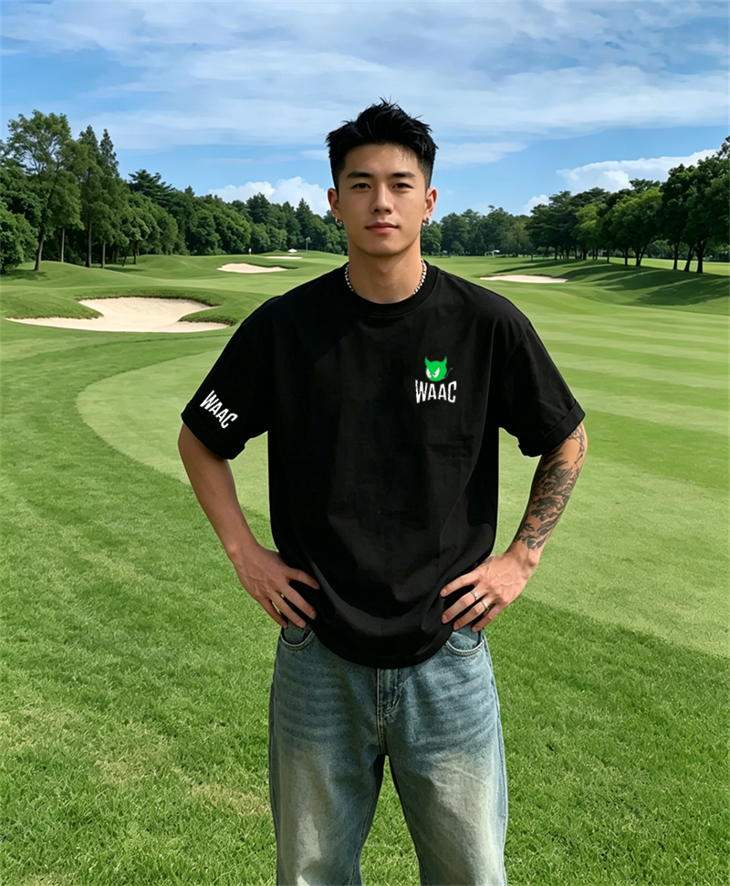 Men's Black Golf T-shirt Short - đánh giá và giá Golf Equipment Logo